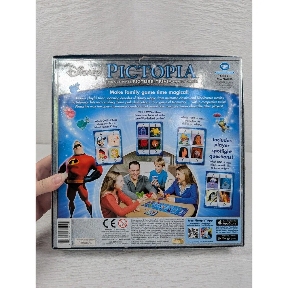 Pictopia Picture Trivia Disney Edition Board Game2-6 Players Age7+